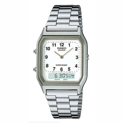 Casio Vintage AQ-230A-7BHDF Silver Stainless Steel Band Men Watch / Women Watch